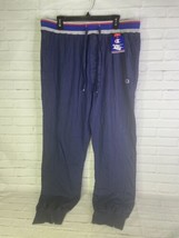 NEW Champion Mens Rib Cuff Jogger Sleep Pants Logo Cotton Soft Knit Blue Size XL - £21.70 GBP