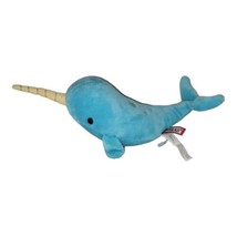 Douglas Cuddle Toys Narwhal Plush Blue Horn Whale Unicorn of the Sea 12&quot; - $8.37