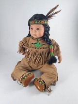 Danbury Mint BRAVE AND FREE Native American Indian Porcelain Doll Perillo 1992 - £20.86 GBP