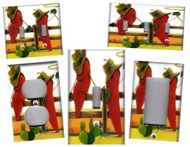 SOUTHWEST CHILI PEPPER Kitchen Home Decor Light Switch Plates and Outlet... - £5.75 GBP+