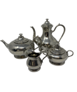 Vintage VALPELTRO ARTALE Italian Pewter Tea &amp; Coffee Set w/ Creamer &amp; Sugar - $208.53 CAD