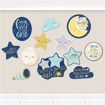 Twinkle Twinkle Little Star Cutout Wall Art Party Decor Supplies 12 Piec... - $5.25