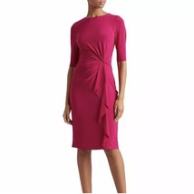 Ralph Lauren Women 16 Fuchsia Pink Short Sleeves Knee Length Dress NWT CY40 - £21.43 GBP