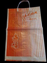 VTG 70s Golden Fashion Co Orange White Store Plastic Lg Shopping Bag Hon... - $15.26