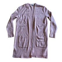 Madewell XS Oversized Kent Open Front Cardigan Soft Pink Mauve Pockets D... - $31.20