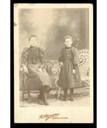 Early CDV Photo Wilkinson Studio Lennox South Dakota Flora &amp; Sister Gene... - €11,12 EUR