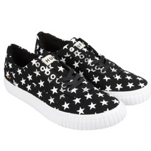 HUF black &amp; White stars canvas lace up shoes men’s size 8 women’s size 9… - £15.58 GBP
