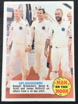 1969 Topps Man On The Moon 49B Splashdown! Schweikart Scott McDivitt Apo... - £7.52 GBP