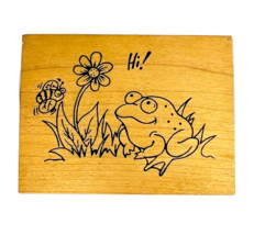 Vintage Artful Stamper Bee Flower BullFrog Hi Rubber Stamp Frog - £11.94 GBP