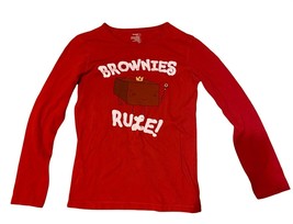 Old Navy Brownies Rule Girls Long Sleeve T shirt Size L - $4.80