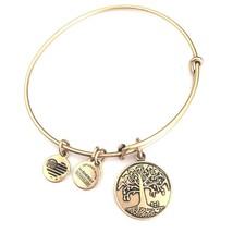 Alex and Ani (+) Energy Tree of Life Bangle Bracelet 2015 Gold tone - £11.89 GBP