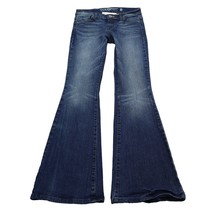Guess Jeans Womens 26 Blue Mid Rise Flat Front Pocket Flared Denim Pants - £23.67 GBP