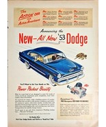 1953 All New Dodge Power Packed Beauty Action Car 1952 Vintage Print Ad - $185.12 MXN