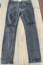 Profound Aesthetic Blown Knee Distressed Men&#39;s Black Jeans 38X31 - $27.99