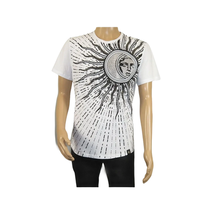 Men LAVERITA European Fashion Crew Shirt Medusa Medallion 94462 White image 9