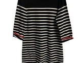 Talbots Dress Women Size M Striped  Round Neck Knee Length Knit Sheath C... - $12.70
