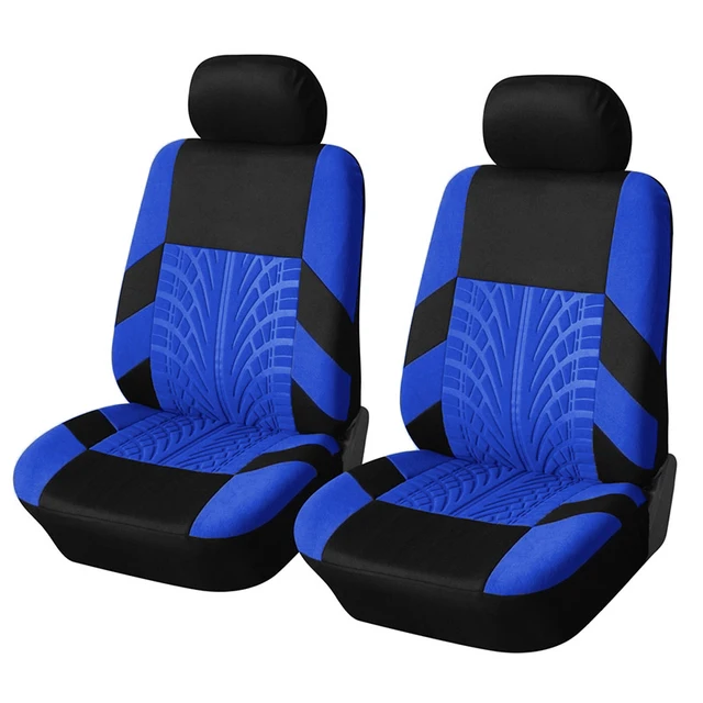 Universal Brand Embroidery Car Seat Covers Set - Blue Front - £23.11 GBP