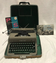 1955 Royal Quiet De Luxe Gray Portable Manual Typewriter Original Case M... - £124.25 GBP