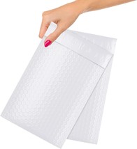 50 White Poly Bubble Mailers 5x9 #00 Self Sealing Cushion Padded Envelopes - £25.09 GBP