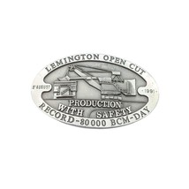 Vintage Safety Record Belt Buckle, Australian Lemington Open Cut Mine 1991 - £21.91 GBP