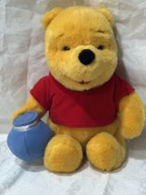 Winnie The Pooh Plush Doll 12 &quot; w/Honey Pot 1994 Mattel Disney Vintage - £8.02 GBP