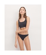 Everlane Womens The Cotton Thong Panties Underwear Black S - £8.40 GBP