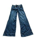 Old Navy Girls Youth Sailor Wide Leg Blue Pants adjustable Size 14 Cotto... - $19.22 CAD