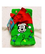 Disney Mickey Mouse Festive Christmas (2) Pack Hand Towels- NEW - $21.78