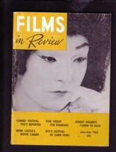 Films In REVIEW-JUNE 1962-CANNES 1962-A Rossen Index Fn - £27.13 GBP