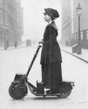 Photo of Woman riding a very early scooter, 1916 Reproduction 8.5x11 - £10.08 GBP