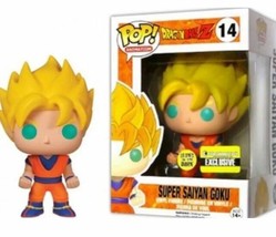 Funko Pop Dragonball Z Glow In The Dark Super Saiyan Goku With PROTECTOR - $442.71 MXN