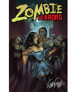 Zombie Terrors horror comic anthology trade paperback SIGNED by Frank Forte FEAR - £11.03 GBP