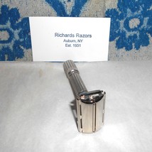 Gillette Fat Boy Razor TTO Adjustable Refurbished Replated Mirror Nickel E4–78 - £119.62 GBP
