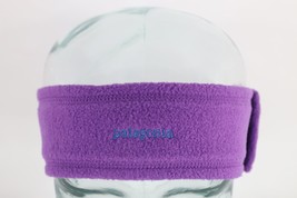 Vtg 90s Patagonia Spell Out Capilene Fleece Winter Headband Ear Cover Purple USA - $54.40