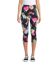 No Boundaries Juniors Love Skull Black Capri Leggings Size 2XL 19 - £15.93 GBP