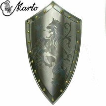 Medieval Fully Functional Dragon Warrior Templar Shield Medieval Knight - £120.73 GBP