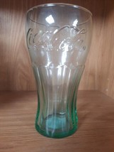 RETRO Official COKE COCA COLA (Approx 16oz/6&quot;) Green Tint Glass EMBOSSED... - $11.88