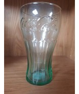 RETRO Official COKE COCA COLA (Approx 16oz/6&quot;) Green Tint Glass EMBOSSED... - £8.87 GBP