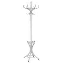 Wood Standing Hat Coat Rack Bag Hanger Tree 12 Hooks With Umbrella Stand... - £77.17 GBP