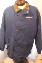 VTG Polo Sport Jacket Coat Parka Ralph Lauren L Lined American Flag Blue - £52.18 GBP
