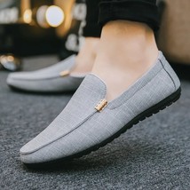 Spring Summer Men Loafers Shoes Casual Light Canvas Shoes Men Casual Driving Sho - £59.41 GBP