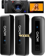 Movo Wireless Mini Duo Wireless Microphones For Camera Video Recording—2 Point - £51.90 GBP