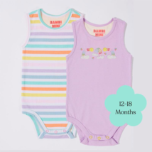 Bambi Mini Co. Supersinglet Bodysuit 12-18 Months Orchid Bloom &amp; Multi Stripe 2 - £66.47 GBP