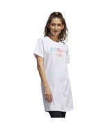 Women&#39;s M adidas Americana T-Shirt Dress White - £15.06 GBP