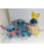 LOT of 7 Disney Stitch Plush Including Hawaiian Shirt, Shorts, Easter Bunny - $82.21 CAD