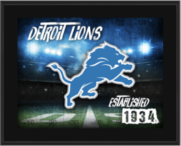 Detroit Lions 10.5&quot; x 13&quot; Team Logo Sublimated Plaque - $29.95