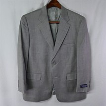 NEW Roundtree &amp; Yorke 42S Gray Silk Wool 2 Btn Suit Jacket Blazer Sport Coat - £31.45 GBP