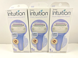 3 pk Schick Intuition Pure Nourishment Razor 5 TTL Refills Organic Cocoa... - £12.36 GBP