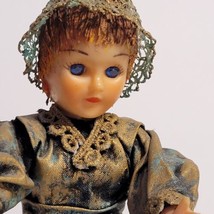 Vtg Handmade Standing Doll Figurine Plastic Cup Plaster of Paris Base OOAK EUC - £58.37 GBP