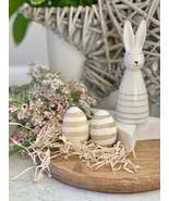 White Stripes Wooden Egg - $10.73 CAD